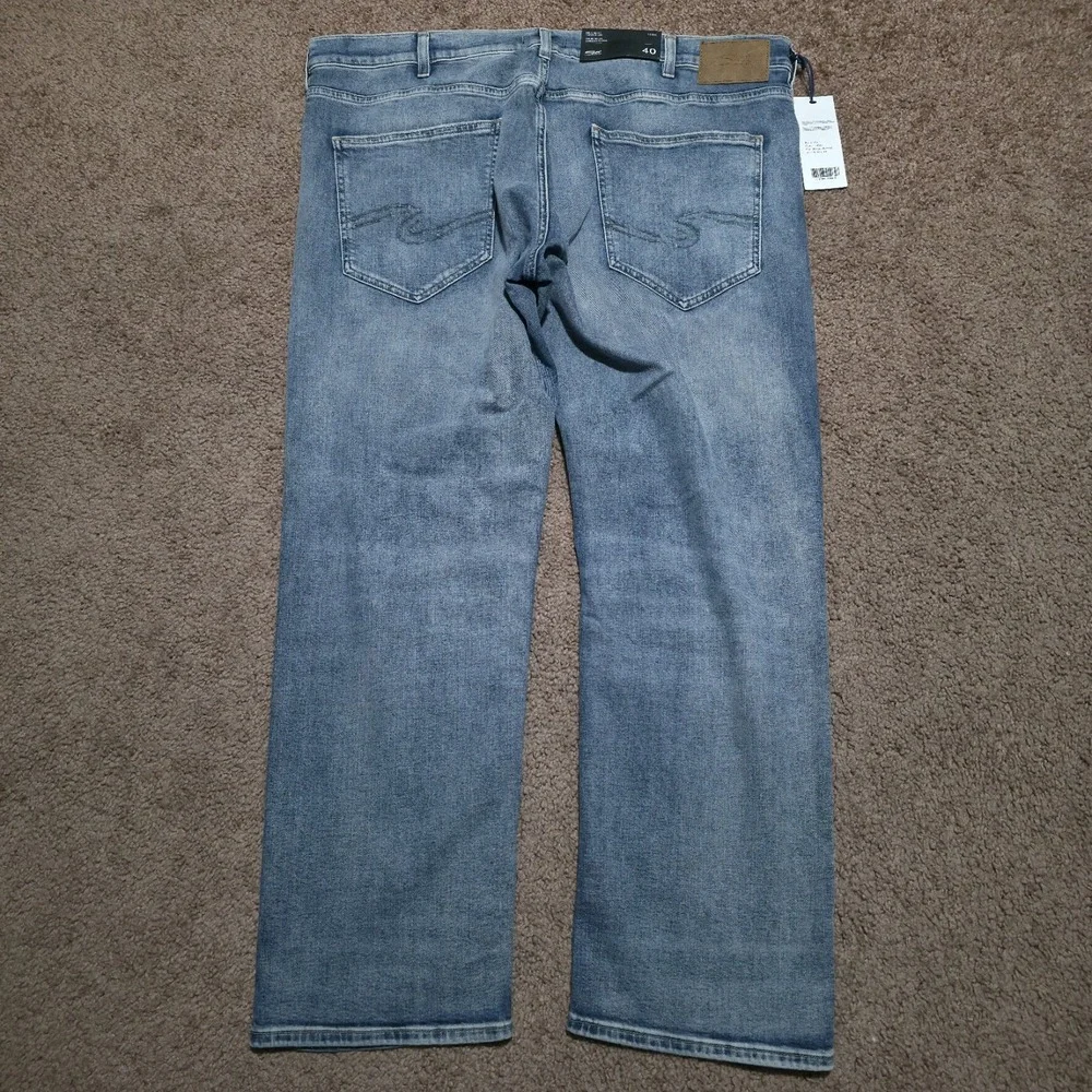 SILVER Jeans Mens 40 x 30 EDDIE Big & Tall Relaxed Fit Tapered Leg Fit Blue NEW